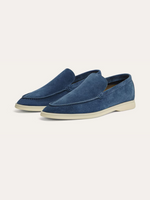 Raffinerede loafers i ruskind – Blå