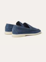 Raffinerede loafers i ruskind – Blå