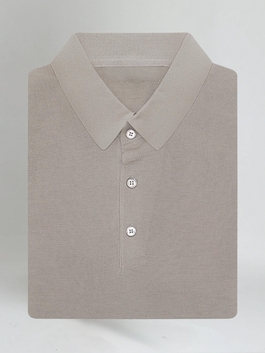 Premium bomuldspolo - Khaki